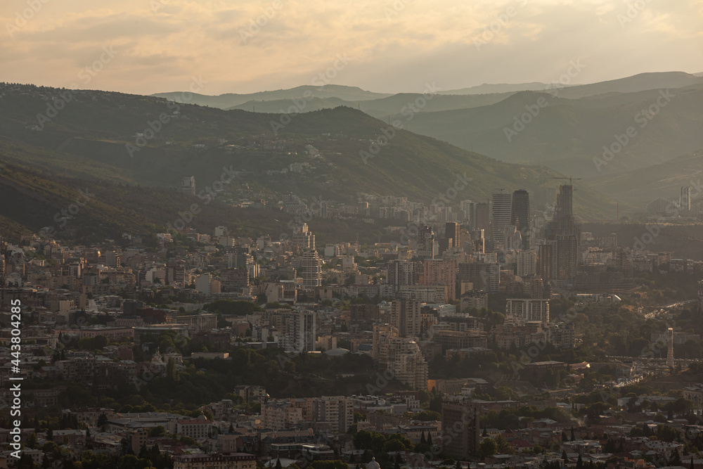 Beautiful view of Tbilisi at sunset, capital of Georgia Beautiful view of Tbilisi at sunset, capital of Georgia