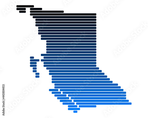 Karte von British Columbia