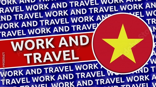 Vietnam Circular Flag with Work and Travel Titles - 3D Illustration 4K Resolution Free Download Vietnam Circular Flag with Work and Travel Titles - 3D Illustration 4K Resolution - GFXLoad