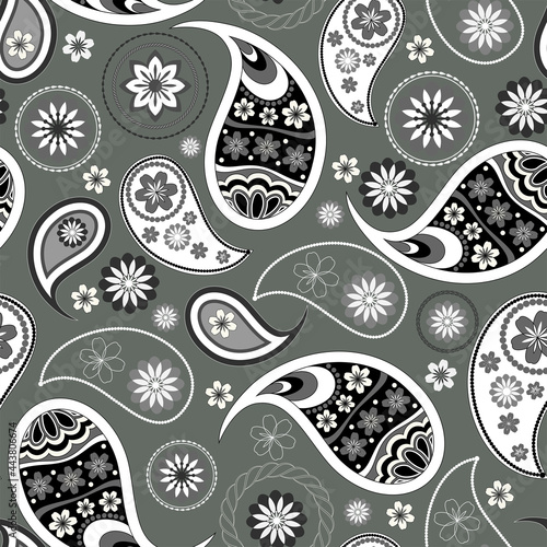 Decorative seamless pattern. Ethnic textile decorative ornament. Paisley pattern. Great for fabric and textile, wallpaper, packaging or any other idea.