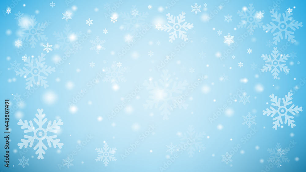 Snowflake with Christmas background vector illustration