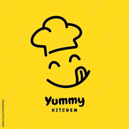 Yummy Face Chef Character Logo Design