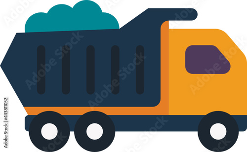 dump truck flat icon