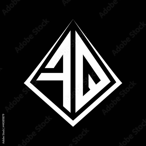 Free Download FQ logo letters monogram with prisma shape design template - GFXLoad