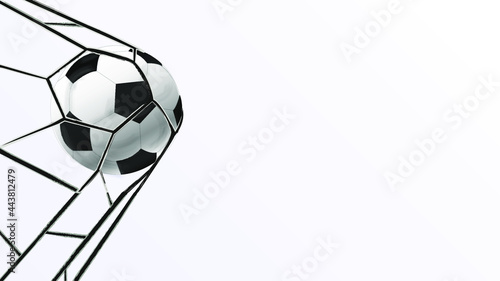 Football, ball, goal scoring, sports, activity. The ball is in the goal. Template vector illustration, flying ball, goll. Ball icon. Football championship, win.