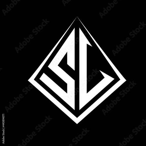 Free Download SV logo letters monogram with prisma shape design template - GFXLoad