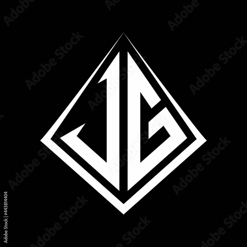 Free Download VG logo letters monogram with prisma shape design template - GFXLoad
