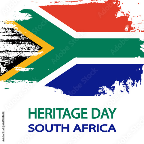 Heritage day flag south africa, vector art illustration.