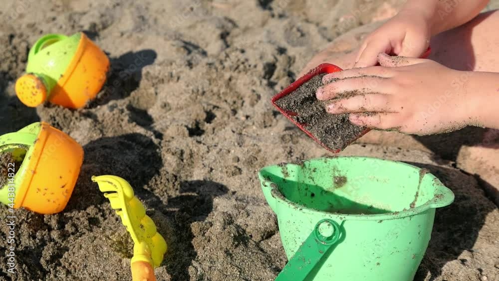 summer Building Tools on beach kids play summer Building Tools on beach kids play