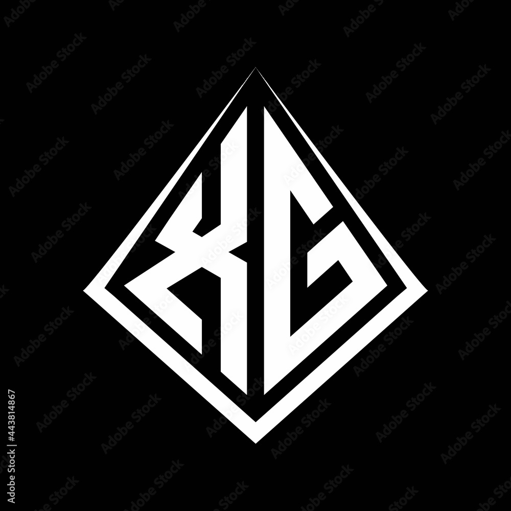 XG logo letters monogram with prisma shape design template XG logo letters monogram with prisma shape design template