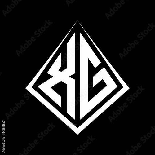 Free Download XG logo letters monogram with prisma shape design template - GFXLoad