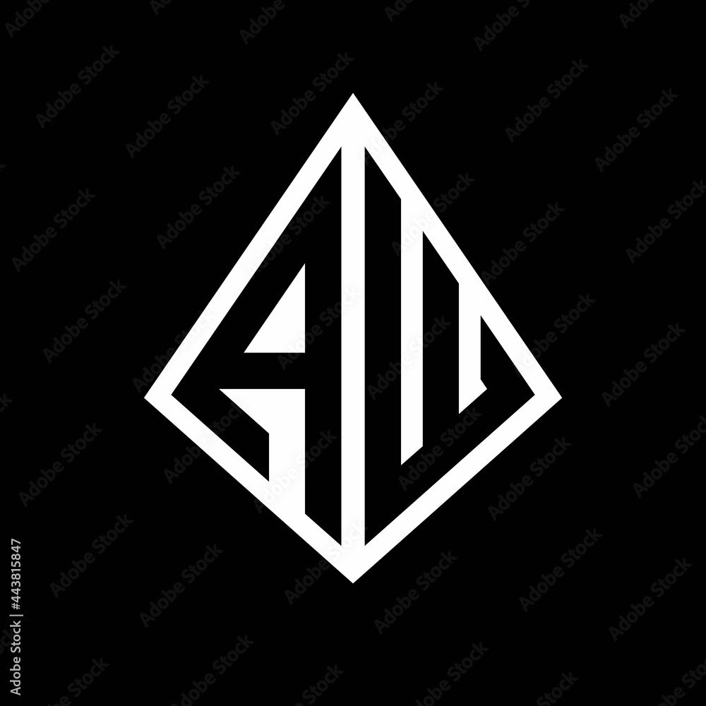 AW logo letters monogram with prisma shape design template AW logo letters monogram with prisma shape design template