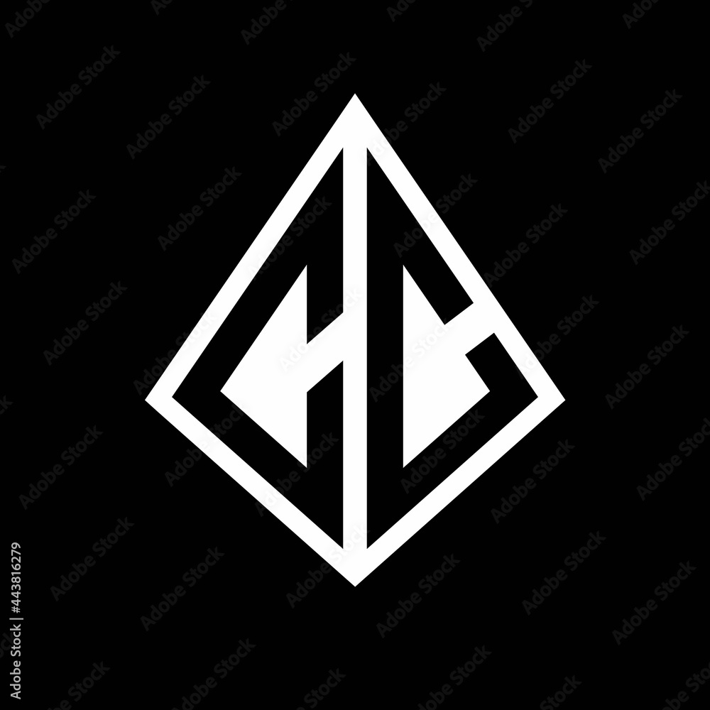 CC logo letters monogram with prisma shape design template CC logo letters monogram with prisma shape design template