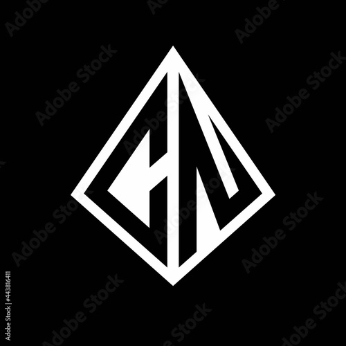 Free Download CN logo letters monogram with prisma shape design template - GFXLoad