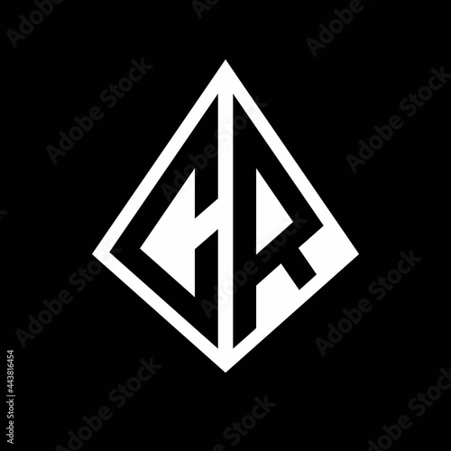 Free Download CR logo letters monogram with prisma shape design template - GFXLoad