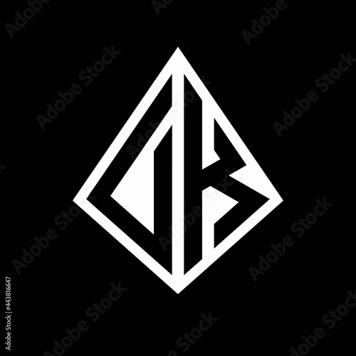 Free Download DK logo letters monogram with prisma shape design template - GFXLoad