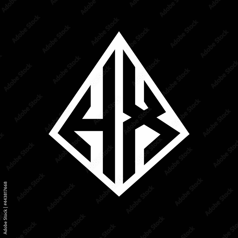 HX logo letters monogram with prisma shape design template HX logo letters monogram with prisma shape design template
