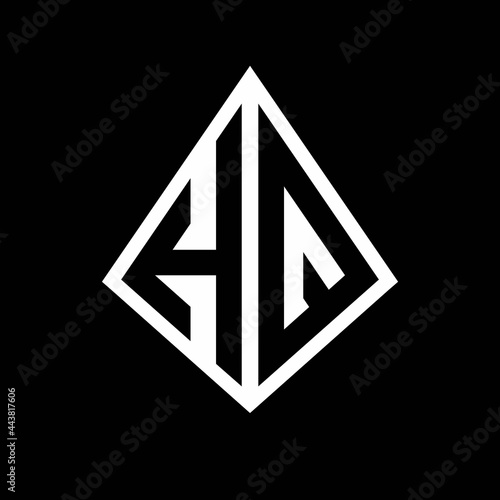 Free Download HQ logo letters monogram with prisma shape design template - GFXLoad