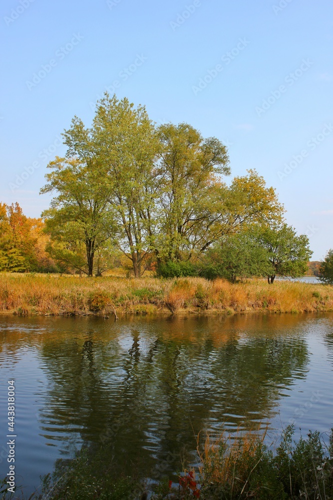 autumn in the park by the lake autumn in the park by the lake
