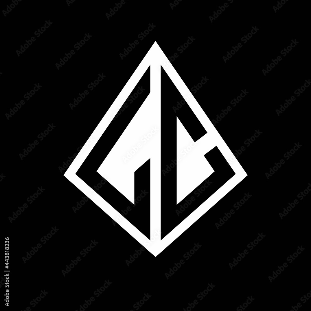 LC logo letters monogram with prisma shape design template LC logo letters monogram with prisma shape design template
