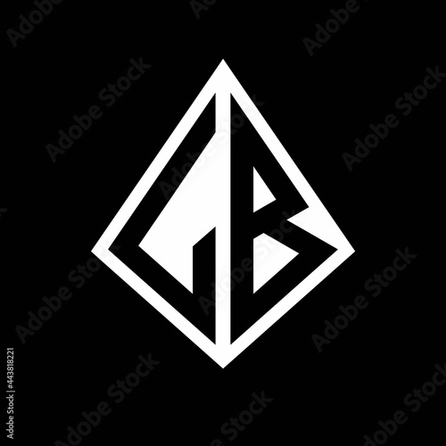 Free Download LB logo letters monogram with prisma shape design template - GFXLoad