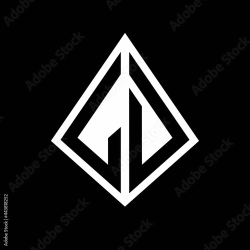 Free Download LD logo letters monogram with prisma shape design template - GFXLoad