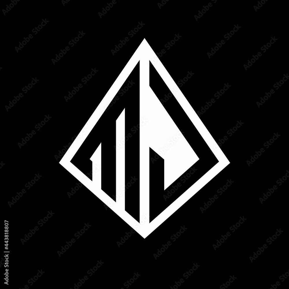 MJ logo letters monogram with prisma shape design template MJ logo letters monogram with prisma shape design template