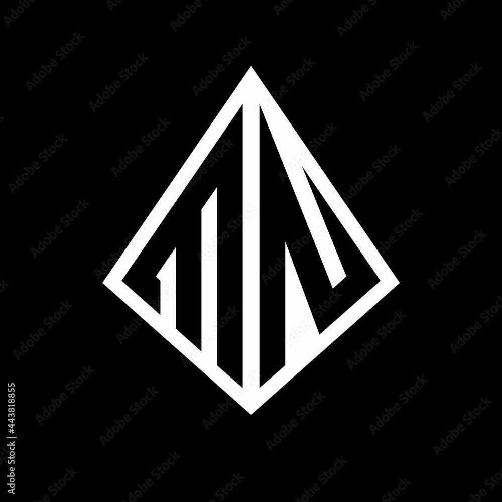 MN logo letters monogram with prisma shape design template MN logo letters monogram with prisma shape design template