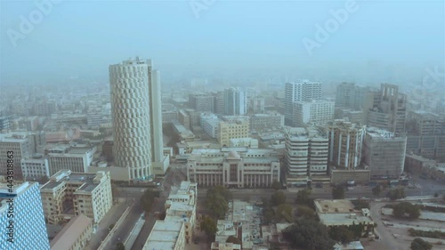 Front Aerial view of Chunrigar Road Karachi - Moving Left  photo