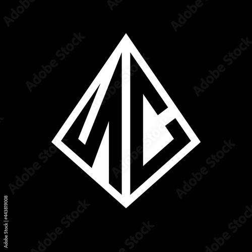 NC logo letters monogram with prisma shape design template Free Download NC logo letters monogram with prisma shape design template - GFXLoad