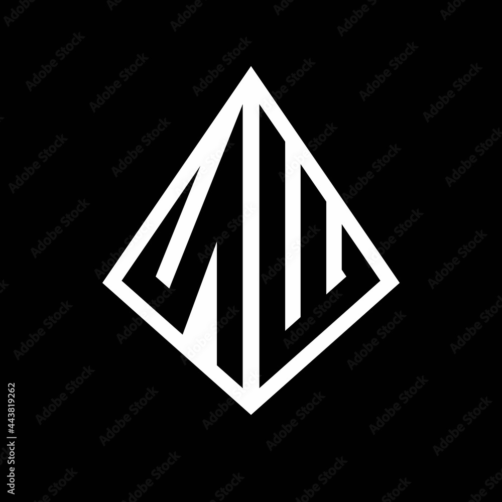 NW logo letters monogram with prisma shape design template NW logo letters monogram with prisma shape design template