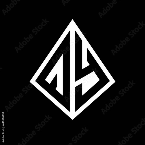 Free Download QY logo letters monogram with prisma shape design template - GFXLoad