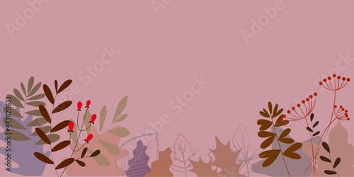 Autumn concept background. Autumn leaves decoration illustration. colorful leaves vector illustration.