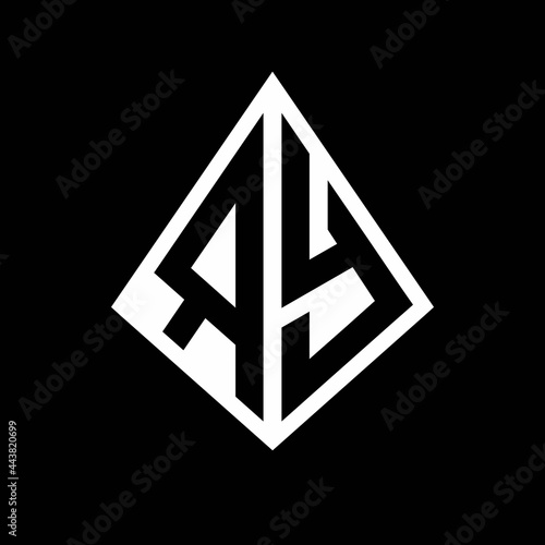 Free Download RY logo letters monogram with prisma shape design template - GFXLoad