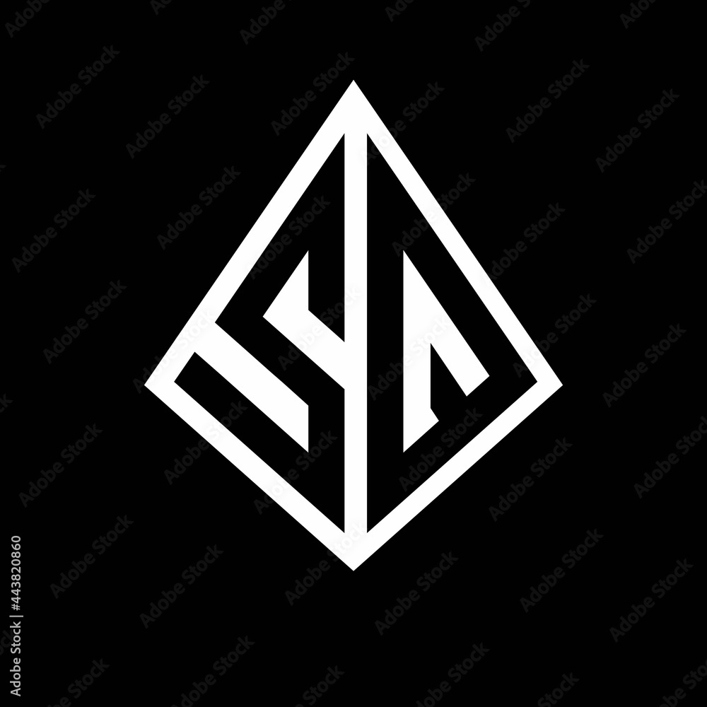SQ logo letters monogram with prisma shape design template SQ logo letters monogram with prisma shape design template