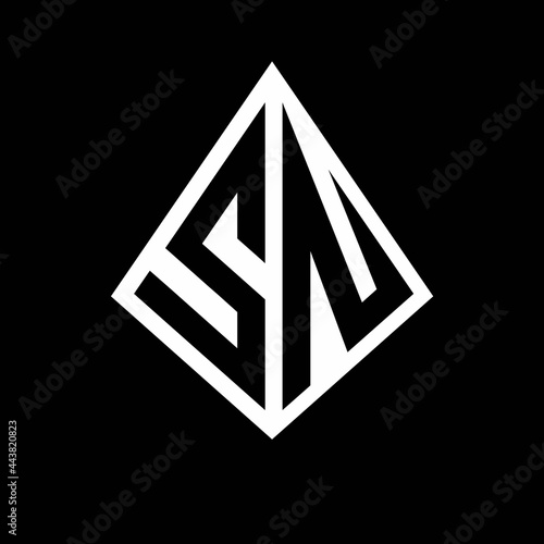 Free Download SN logo letters monogram with prisma shape design template - GFXLoad