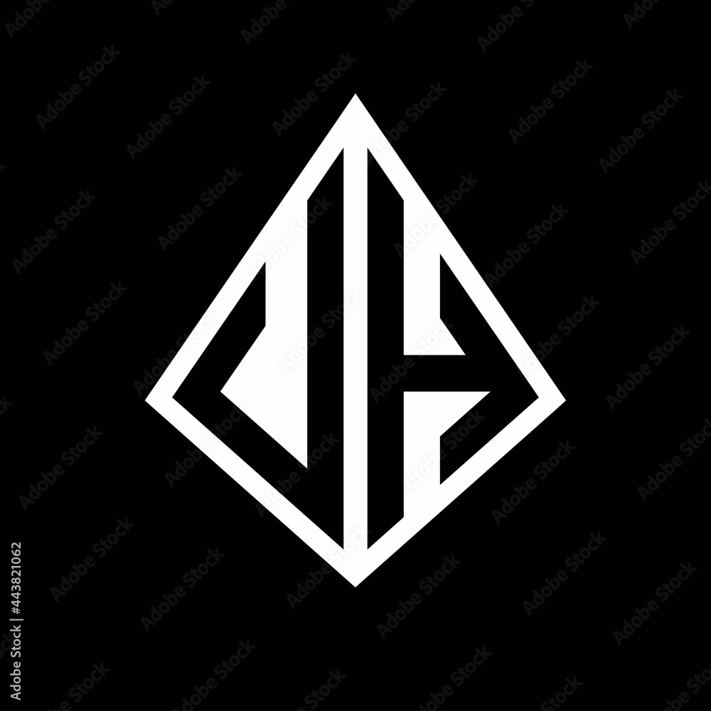 UH logo letters monogram with prisma shape design template UH logo letters monogram with prisma shape design template