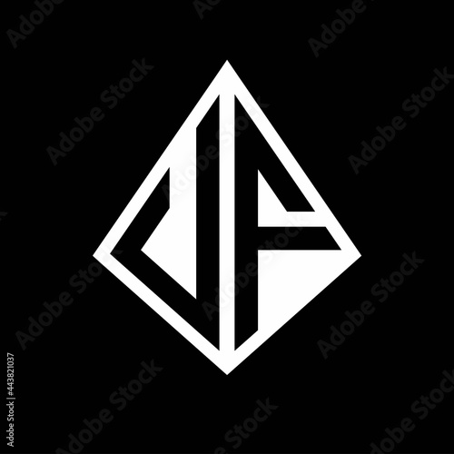 UF logo letters monogram with prisma shape design template Free Download UF logo letters monogram with prisma shape design template - GFXLoad