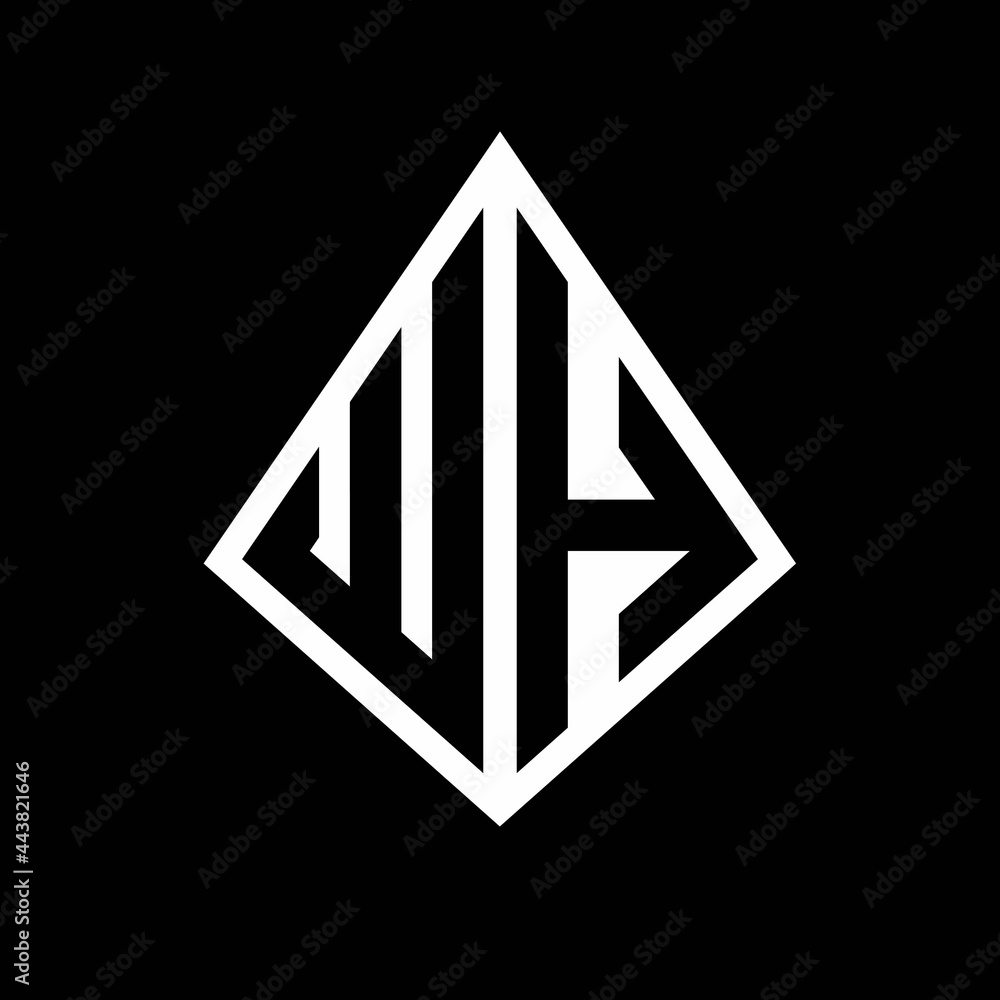 WH logo letters monogram with prisma shape design template WH logo letters monogram with prisma shape design template