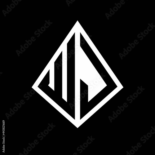 Free Download WJ logo letters monogram with prisma shape design template - GFXLoad