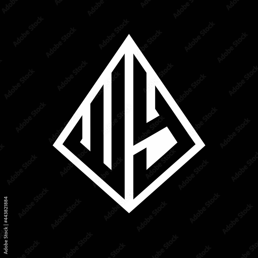 WY logo letters monogram with prisma shape design template WY logo letters monogram with prisma shape design template