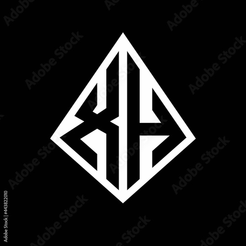 Free Download XH logo letters monogram with prisma shape design template - GFXLoad