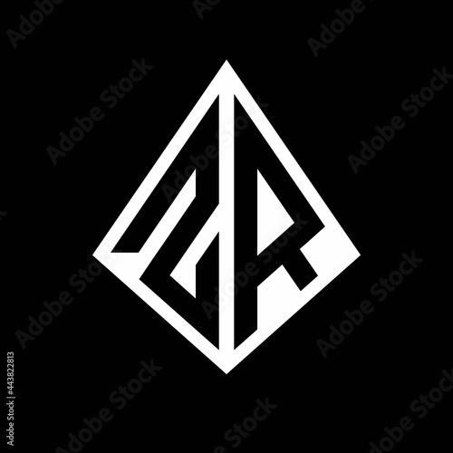 Free Download ZR logo letters monogram with prisma shape design template - GFXLoad