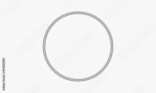 circle rope icon vector on white background.