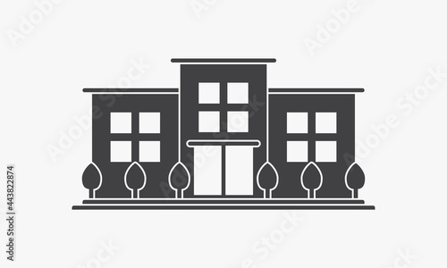 building plants icon isolated on white background.