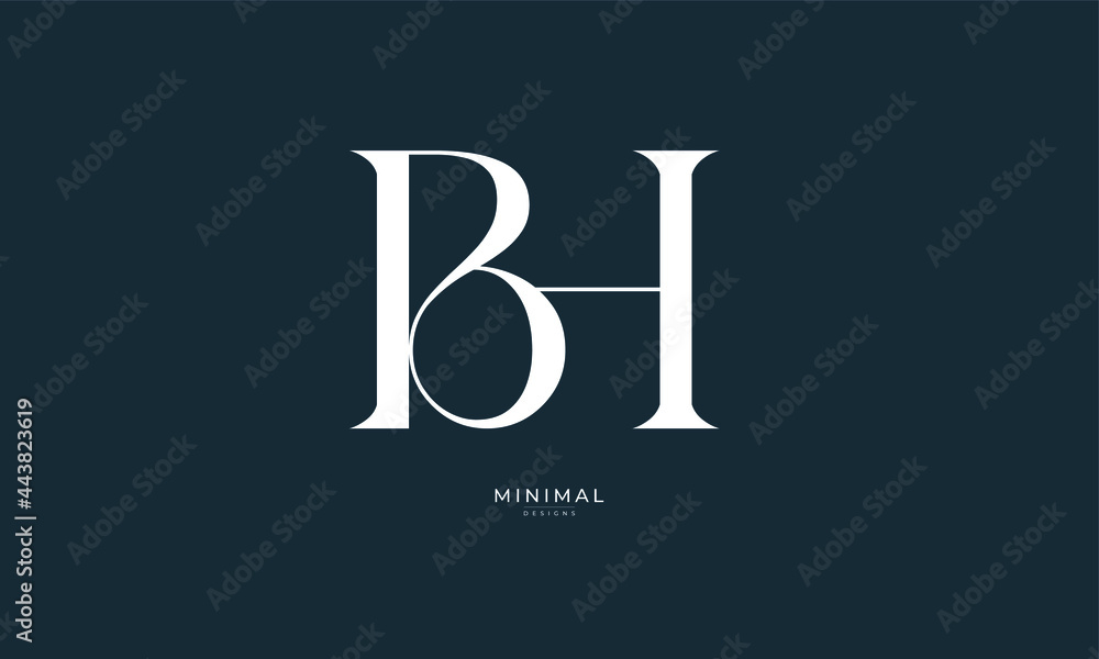 Monogram icon logo BH Monogram icon logo BH