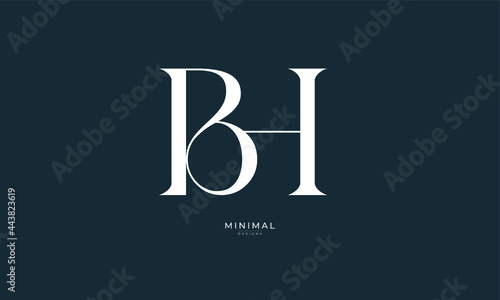 Monogram icon logo BH