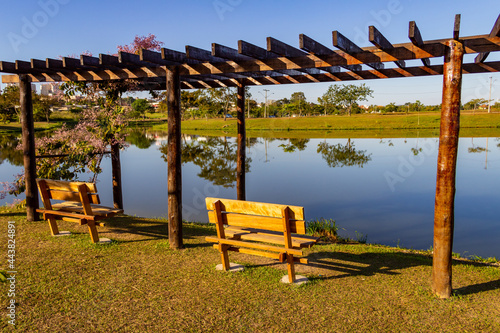 Detalhes do Parque Leolídio di Ramos Caiado na cidade de Goiânia. photo