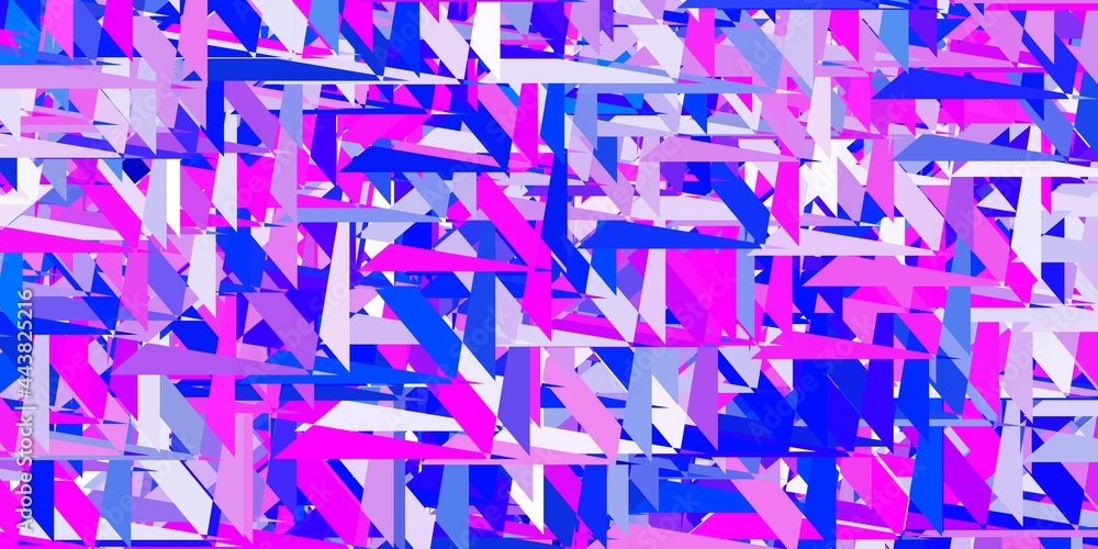 Light pink, blue vector pattern with polygonal shapes. Light pink, blue vector pattern with polygonal shapes.