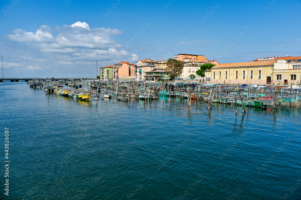 Fishing traps in Chioggia, Laguna Veneta. Italy